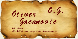 Oliver Gačanović vizit kartica